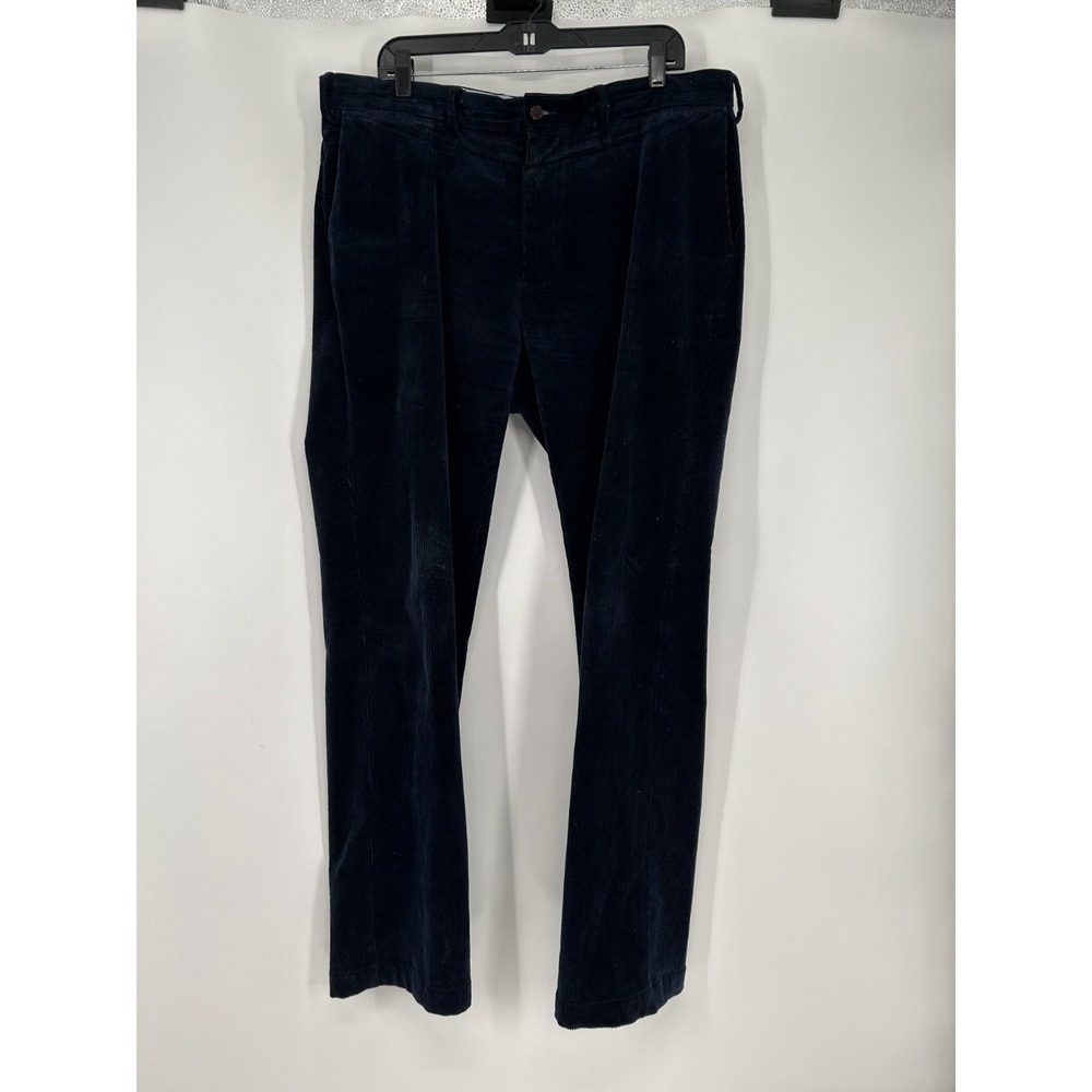 Polo Ralph Lauren Corduroy Pants Mens 38x32 Navy Blue Classic Fit Slash Pockets